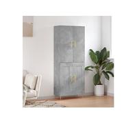 vidaXL Hoge kast 69,5x34x180 cm bewerkt hout betongrijs3195783 Gris G
