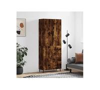 Vidaxl Buffet Haut Chêne Fumé 69,5x34x180 Cm Bois D'ingénierie Multicolore