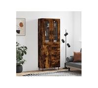 Hoge kast 69,5x34x180 cm bewerkt hout gerookt eikenkleurig3198486