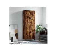 vidaXL Highboard chêne fumé 69,5x34x180 cm bois composite