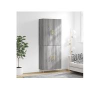 Buffet haut Sonoma gris 69,5x34x180 cm Bois d'ingénierie, buffet, armoire latérale, armoire de rangement, armoire, buffets, armoire haute