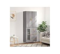 Hoge kast 69,5x34x180 cm bewerkt hout grijs sonoma eikenkleurig3195945