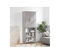 Hoge kast 69,5x34x180 cm bewerkt hout grijs sonoma eikenkleurig3196065