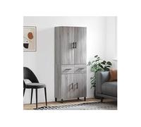 Hoge kast 69,5x34x180 cm bewerkt hout grijs sonoma eikenkleurig3198175