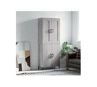 Hoge kast 69,5x34x180 cm bewerkt hout grijs sonoma eikenkleurig3199559