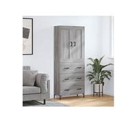 Hoge kast 69,5x34x180 cm bewerkt hout grijs sonoma eikenkleurig3199751