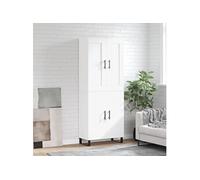 vidaXL Buffet haut Blanc 69,5 x 34 x 180 cm Bois d'ingénierie