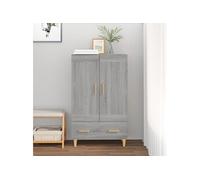 Hoge kast 70x31x115 cm bewerkt hout grijs sonoma eikenkleurig817484