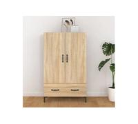 Buffet Chêne Fumé 70x31x115 cm Bois d'Ingénierie Armoire de Rangement vidaXL