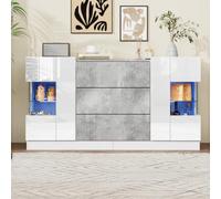 HOGEBIG Éclairage LED avec contrôle par application, armoire buffet moderne