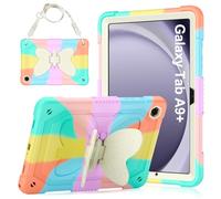 Hogenl Coque pour Samsung Galaxy Tab A9 Plus /A9+ Étui 11 Pouces 2023, avec Support Papillon & Bandoulière Protection complète à 360° Case pour Tab A9+ (SM-X210/ X215/ X216 2023), Coloré