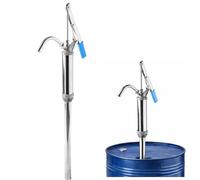 HÖGERT TECHNIK Pompe à main pour fût - 400 ml de volume - Télescopique 45-90 cm - Jusqu'à 18 l/min - Pour huile, lubrifiants, essence - Pour fûts 50-200L