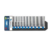 Högert Jeu de clés à douille HT1A888 – Acier chrome-vanadium, boîte à outils, 76 mm Noir/Bleu/Gris