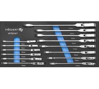 Hogert Technik HT7G147 Kit de clés à fourche et polygonale à cliquet