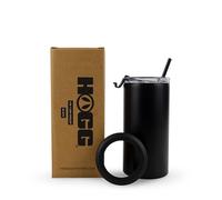 Hogg Refroidisseur de canettes isotherme 4 en 1 - Noir, support universel pour toutes les tailles de boissons, support de bouteille isotherme, cadeau pour buveur de bière, cadeau pour étudiant
