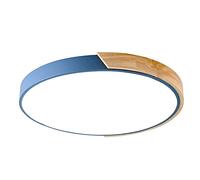 HOGNYAU Plafonnier LED avec Télécommande, Plafonnier Nordique Simple À Économie D'énergie, Luminaire D'installation Intégré À Intensité Variable, Lampe À Panneau Rond Ultra-Mince, pour Salon, Bureau