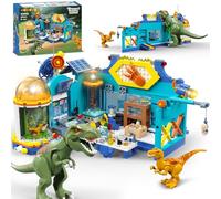 HOGOKIDS 2-en-1 Ensemble de Construction Institut de Recherche sur Les Dinosaures avec éclairage - 837 pcs de Jouets de Construction Dinosaures, Cadeaux de Noël pour garçons et Filles Âge 8 à 14 Ans