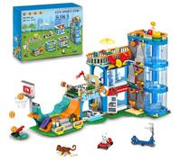 HOGOKIDS City Sports Gym Kit de construction - 961 pièces pour ami, centre sportif, football, basket-ball, escalade, natation, boxe, skateboard, jeux de construction, jouets, cadeau d'anniversaire