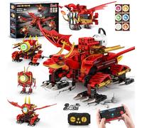 HOGOKIDS Ensemble de blocs de construction 5 en 1 Robot Dragon