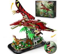 HOGOKIDS Jeu de Construction de ptérodactyle mécanique, 765 pièces | Ptérodactyle aux ailes battantes sur un socle jungle détaillé, cadeau de collection pour les enfants de 8 ans et plus