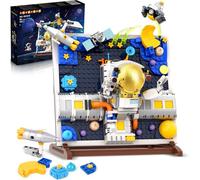 HOGOKIDS Jouets de construction spatiale pour enfants - Ensemble de 540 blocs de construction d'astronautes avec support, cadre de peinture spatiale 3D, cadeau pour adultes, enfants, garçons et filles