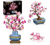 HOGOKIDS Kit Construction bonsaï Fleurs Cerisier - Plantes artificielles 2 en 1 pour décoration et l'exposition Maison Artisanat Cerisier Fleurs botaniques Jouet pour Adultes Adolescents (775 pièces)