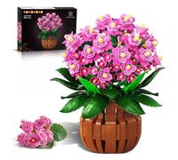 HOGOKIDS Kit Construction Bonsaï Fleurs Kalanchoe - 901 pièces Botaniques Plantes Artificielles Pot pour décoration et l'exposition Maison Artisanat Fleurs Jouet Noël Cadeau pour Adultes Adolescents