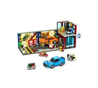 HOGOKIDS Kit de construction Garage Voiture 3 en 1, 1022 pièces : Atelier de réparation, station-service et station de lavage avec 2 voitures