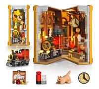 HOGOKIDS Magic Gare Coin Lecture Jeu de Construction Lumineux, 1300 pièces, Serre-Livres, Blocs de Construction pour bibliothèque, décoration intérieure, Cadeaux pour Adultes, garçons et Filles