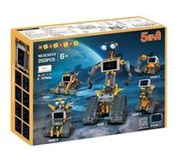 HOGOKIDS robot programmable 5-en-1 LED yeux, 18 expressions, kit RC rechargeable STEM éducatif enfants 8-14 ans