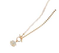 hogtnd Accessoire de mode Collier en pierre florale en chaîne de clavicule en alliage Option de parfaite pour les occasions spéciales Collier floral et en pierre digne d ' un