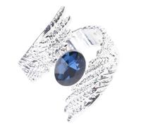 hogtnd Bagues ouvertes modernes réglables avec ailes d'ange géométriques - Bijoux en alliage - Convient pour les amateurs de mode - Cadeau - Taille réglable