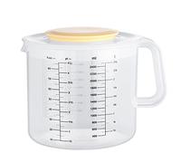 hogtnd Bol de mélange avec cuillère doseuse de four de 2,5 litres avec couvercle en plastique transparent pour balance de cuisine domestique