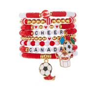 hogtnd Bracelets de football avec breloque sportive et design élastique confortable pour joueurs et supporters sur le thème du football, One Size, Comme décrit