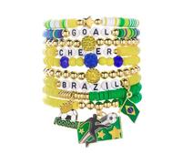 hogtnd Bracelets de football avec breloque sportive et design élastique confortable pour joueurs et supporters sur le thème du football, One Size, Comme décrit