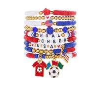 hogtnd Bracelets de football avec breloque sportive et design élastique confortable pour joueurs et supporters sur le thème du football, One Size, Comme décrit