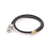 hogtnd Câble coaxial SMA femelle vers UHF SO239 PL259 femelle RG58 Pigtail Assemblage Cabl Connector Cap Cover Protector Plug Adapter Socket Coaxial Cable Cord Solder Bulkhead Panel O Press