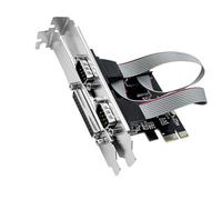 hogtnd Carte PCIE 2 ports RS232 1 port d'extension parallèle de remplacement pour ordinateur de bureau accessoires industriels PCIe