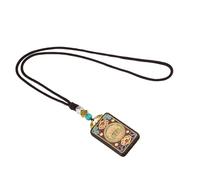 hogtnd Collier avec pendentif culturel polyvalent en bois d'ébène et cuivre pour toutes les occasions amulette bouddhiste, One Size, Comme décrit, Comme décrit.