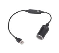 hogtnd Cordon d ' Alimentation de Sortie de véhicule USB 5V à 12V, 40Cm, mâle à 12V, Prise Allume-Cigare de Voiture, Sortie réglable pour processeur de Voyage et de Camping