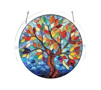 hogtnd Décoration kaléidoscope, attrape-soleil, décoration murale avec chaîne, convient pour le salon, cadeau de pendaison de crémaillère, décoration de fenêtre