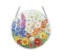 hogtnd Décoration kaléidoscope, attrape-soleil, décoration murale avec chaîne, convient pour le salon, cadeau de pendaison de crémaillère, décoration de fenêtre