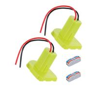 hogtnd Double adaptateur de sortie, construction ABS avec mécanisme de verrouillage et fusibles de sécurité pour systèmes de batterie 18 V, lot de 2 connecteurs de batterie résistants à la chaleur