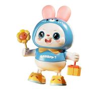 hogtnd Educational Light Up Dancing Rabbits Musical Interactive Toy for Toddler Encourage Motor Skill with 48 Song Birthday Gift Musical Dancing Rabbits Toy