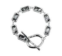 hogtnd Ensemble de colliers géométriques en alliage de verre, fer et diamant noir, pour un usage quotidien et des occasions spéciales, ensemble de colliers diamants, bijoux punk, m, comme décrit