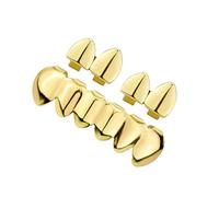 hogtnd Ensemble de grillz tendance pour dents Hip Hop - Apparence délicate - Prêt à l'emploi - Accessoires hiphop - Pour artistes - Lisse et brillant, Einheitsgröße, comme décrit, Comme décrit