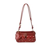 hogtnd Functional Shoulder Bag Crossbody Handbag Dot Design Lightweight Underarm Bag Practical PU Leather for Office and Social Lightweight Shoulder Bag
