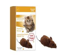 hogtnd Jouet d'entraînement interactif en tissu pour chat amusant - Jouet éducatif à tirer et revenir - Son couineur