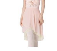 hogtnd Jupe de danse en Nylon respirant, taille intégrée, nouée, Double couche, pratiques de Ballet pour de longues pratiques