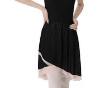 hogtnd Jupe de danse en Nylon respirant, taille intégrée, nouée, Double couche, pratiques de Ballet pour de longues pratiques